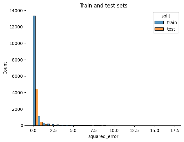 Train and test sets